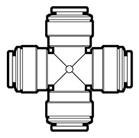 Acetal Push-To-Connect Union Cross Fittings