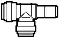 Polypropylene Push-To-Connect Stackable Union Tee Fittings