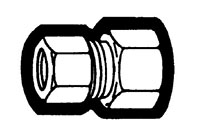Compliant Plated Tube to Female Pipe Straight Adapter Fittings
