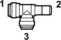 Polypropylene Push-To-Connect Stackable Union Tee Fittings - 2