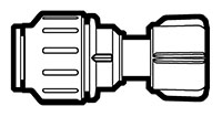 Copper Tube Size (CTS) Twist-To-Lock to Female National Pipe Size (NPS) Swivel Adapter Fittings