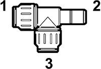 Copper Tube Size (CTS) Twist-To-Lock to Stem Stackable Tee Fittings - 2