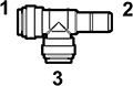 Polypropylene Push-To-Connect Stackable Union Tee Fittings - 2